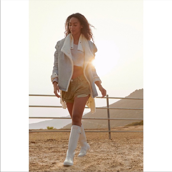 NEW FREE PEOPLE TWISTED HEART COZY DENIM JACKET - Picture 8 of 11